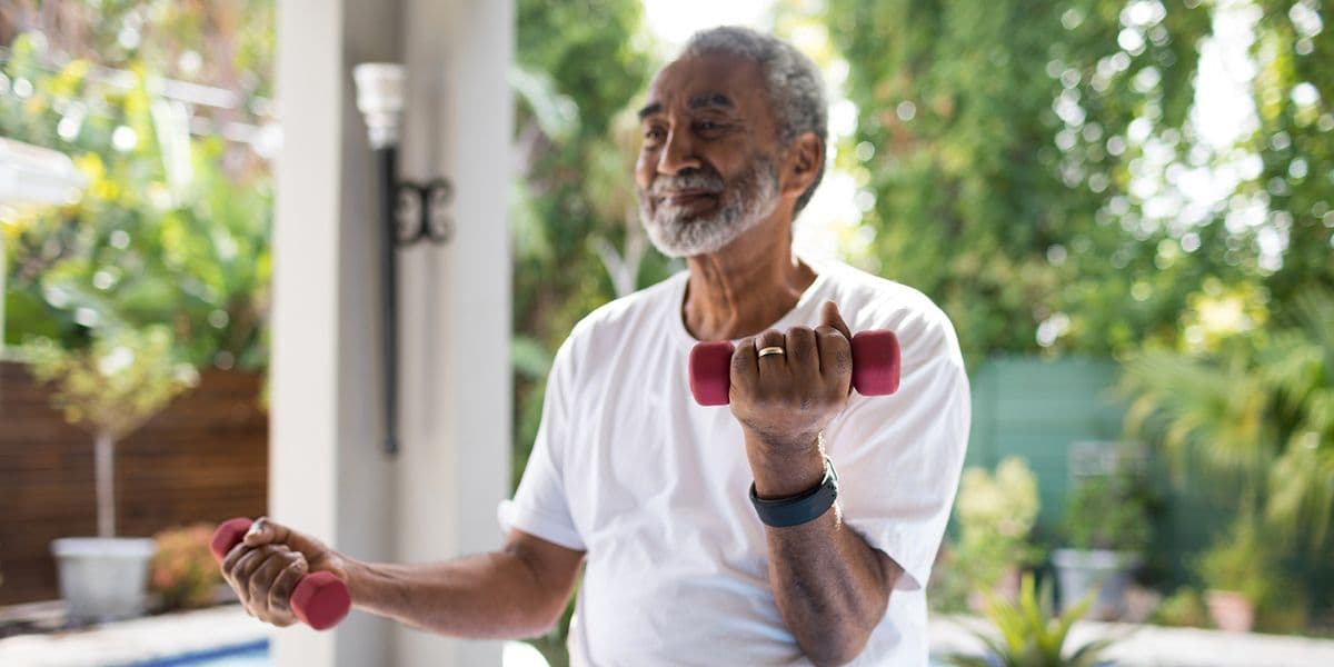 senior man working out 