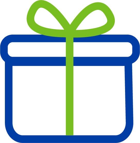 gift dark-blue and green Icon